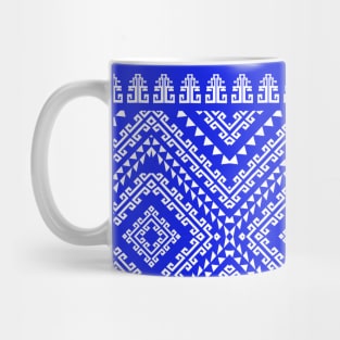 beautiful geometric pattern blue background Mug